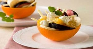 Апельсины фаршированные фруктами Апельсины фаршированные фруктами