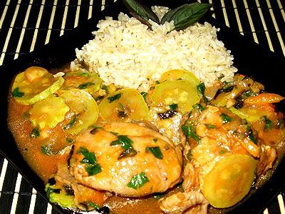 Ароматная курица с кабачками Ароматная курица с кабачками