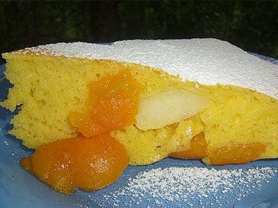 Бисквит с абрикосами и яблоками Бисквит с абрикосами и яблоками