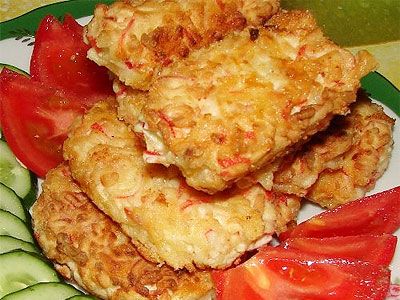 Биточки из крабовых палочек Биточки из крабовых палочек