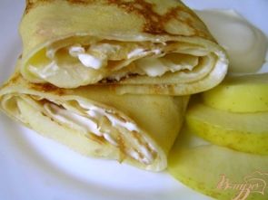 Блинчики с яблоками Блинчики с яблоками
