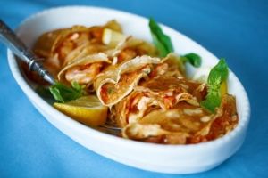 Блины с морепродуктами