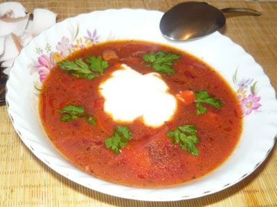 Борщ с квашеной капустой Борщ с квашеной капустой