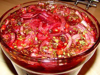 Брусничный маринад для заправки сельди
