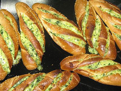 Булочки с сыром, зеленью и чесноком Булочки с сыром, зеленью и чесноком