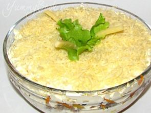 Cалат с грибами и сардиной Cалат с грибами и сардиной