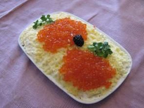 Cалат с икрой Cалат с икрой