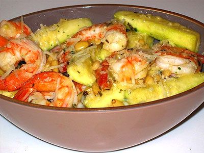 Cалат с креветками и цукини Cалат с креветками и цукини