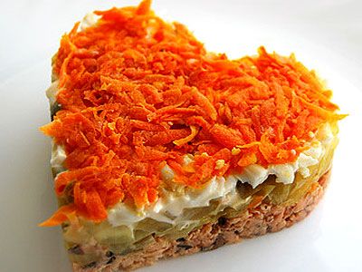Cалат с морковкой «Валентин» Cалат с морковкой «Валентин»