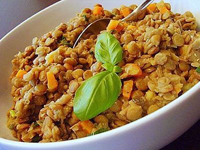 Чечевица отварная