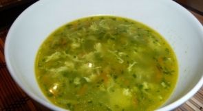 Cуп со шпинатом и макаронами Cуп со шпинатом и макаронами