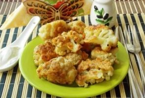 Цветная капуста, жаренная в яйце Цветная капуста, жаренная в яйце