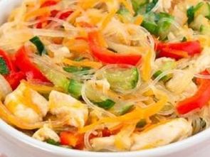Фунчоза с овощами и куриным филе Фунчоза с овощами и куриным филе