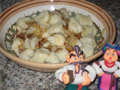 Галушки картофельные с хлебом Галушки картофельные с хлебом