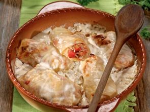 Голубцы с грибами и луком-пореем Голубцы с грибами и луком-пореем