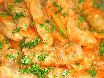 Голубцы с кальмарами и рисом Голубцы с кальмарами и рисом