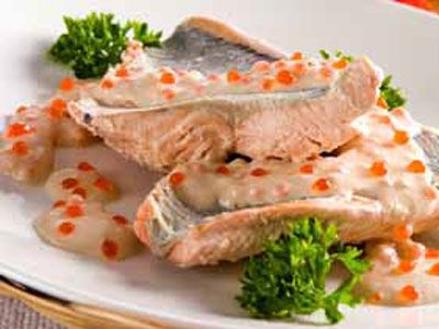 Горбуша с икорным соусом Горбуша с икорным соусом