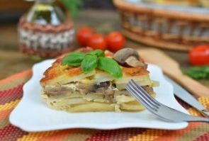 Гратен из картофеля с грибами Гратен из картофеля с грибами