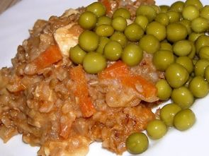 Гречка с курицей в сливках Гречка с курицей в сливках