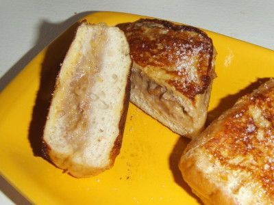Гренки с банановой начинкой Гренки с банановой начинкой