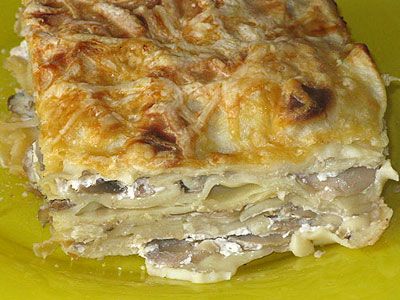 Грибная лазанья