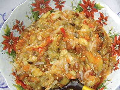 Икра из баклажанов с грибами Икра из баклажанов с грибами