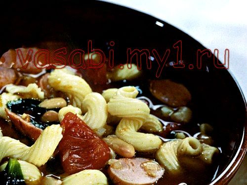 Итальянский суп с сосисками Итальянский суп с сосисками