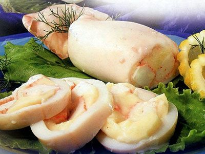 Кальмар фаршированный Кальмар фаршированный