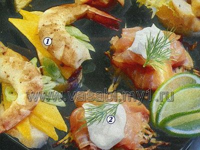 Канапе с креветками Канапе с креветками