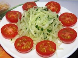 Капустный салат с помидорами черри Капустный салат с помидорами черри