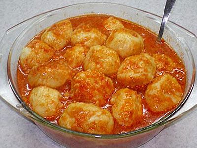 Картофельные шарики в томате Картофельные шарики в томате