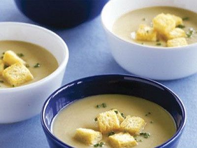 Картофельный суп-пюре с луком-пореем Картофельный суп-пюре с луком-пореем