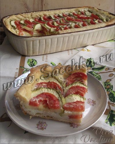 Киш с помидорами и цукини Киш с помидорами и цукини