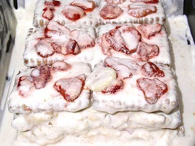 Клубничный торт без выпечки Клубничный торт без выпечки