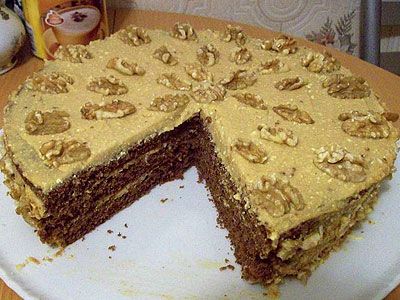 Кофейный торт с орехами Кофейный торт с орехами