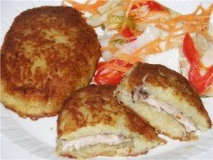 Котлеты картофельные с луком Котлеты картофельные с луком