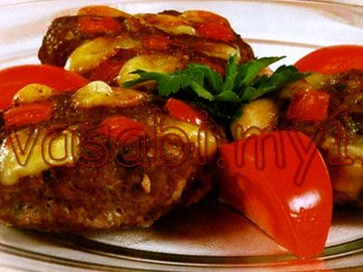 Котлеты с сыром и помидорами Котлеты с сыром и помидорами