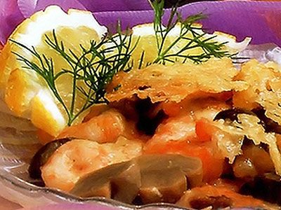 Креветки в сырном соусе Креветки в сырном соусе