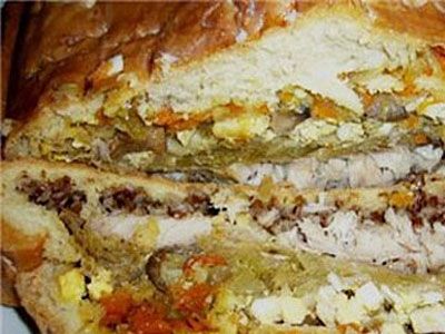 Кулебяка с рыбой или мясом Кулебяка с рыбой или мясом