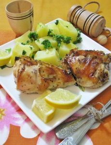 Курица с лимоном и медом