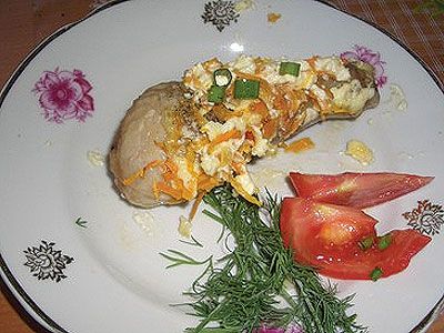 Курица в морковной шубке Курица в морковной шубке
