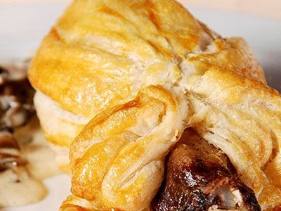 Куриная ножка в тесте с грибным соусом Куриная ножка в тесте с грибным соусом