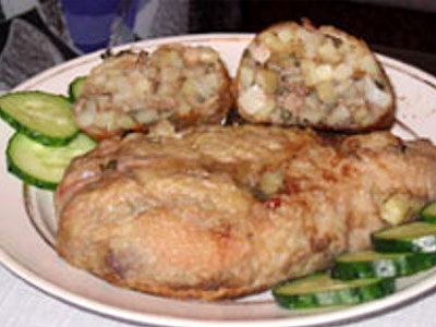 Куриная шкурка фаршированная Куриная шкурка фаршированная