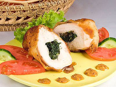 Куриные котлеты с зеленым маслом Куриные котлеты с зеленым маслом