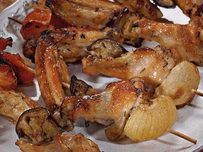 Куриные крылышки с овощами Куриные крылышки с овощами