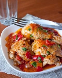 Куриные ножки, тушеные со сладким перцем Куриные ножки, тушеные со сладким перцем
