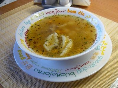Куриный суп с клёцками Куриный суп с клёцками