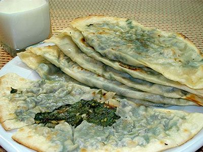 Кутабы с зеленью