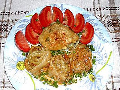 Луковый рулет с курицей Луковый рулет с курицей