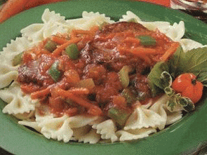 Макароны с говяжьим соусом Макароны с говяжьим соусом